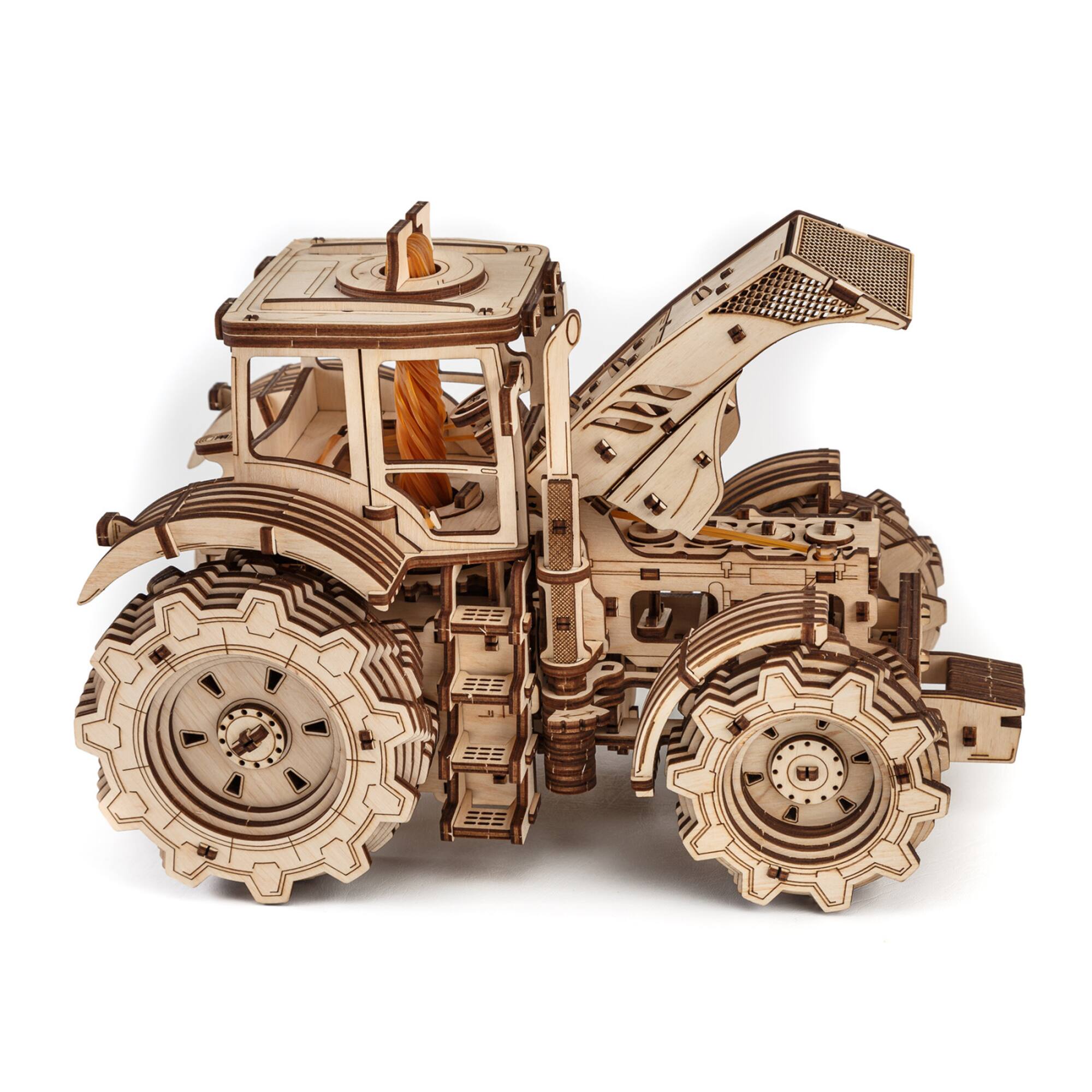 EWA™ Eco-Wood-Art Tractor 3D Wooden STEM Construction Kit